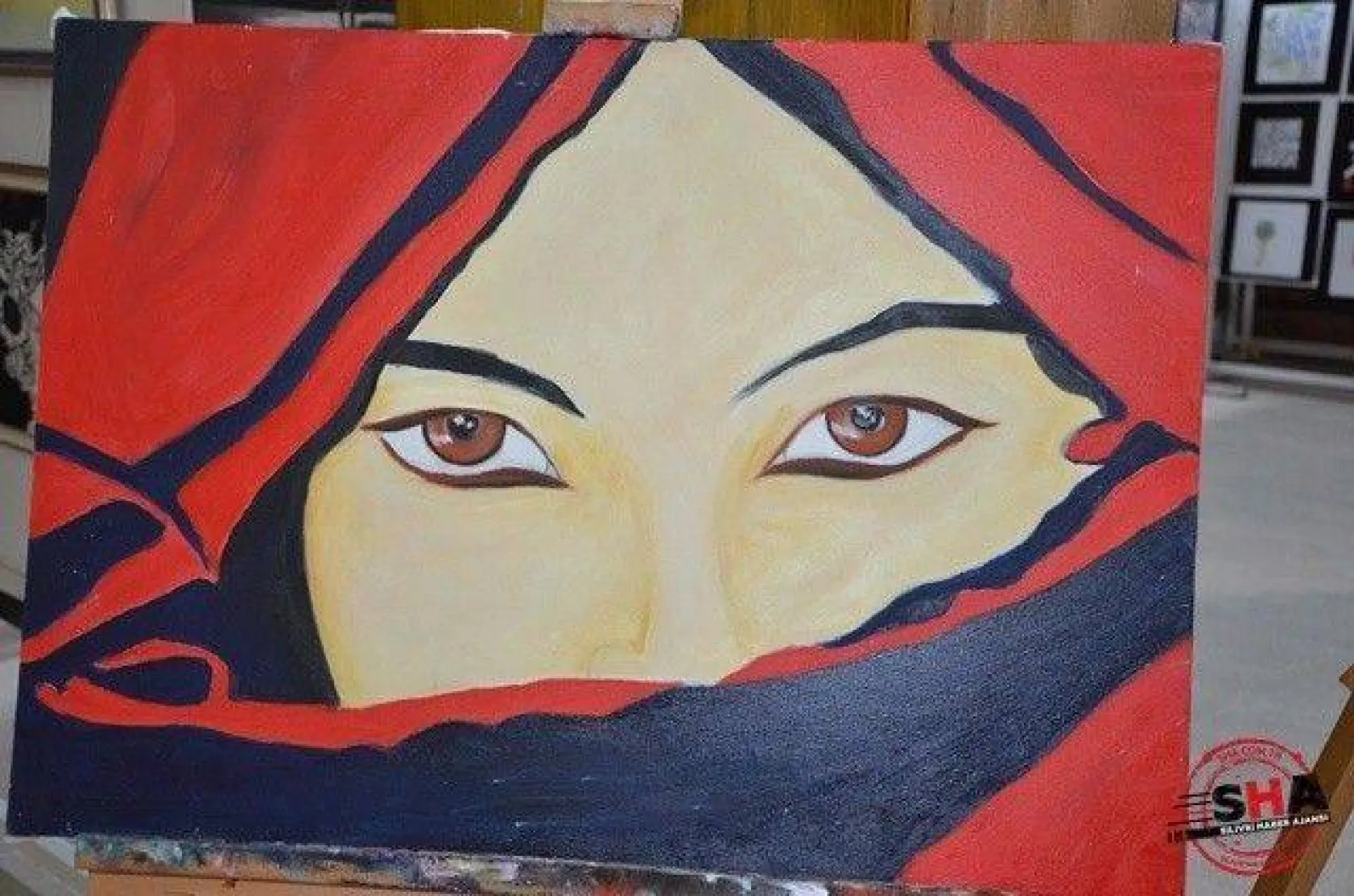 TOKİ Cumhuriyet Anadolu Lisesi resimlerini sergiledi