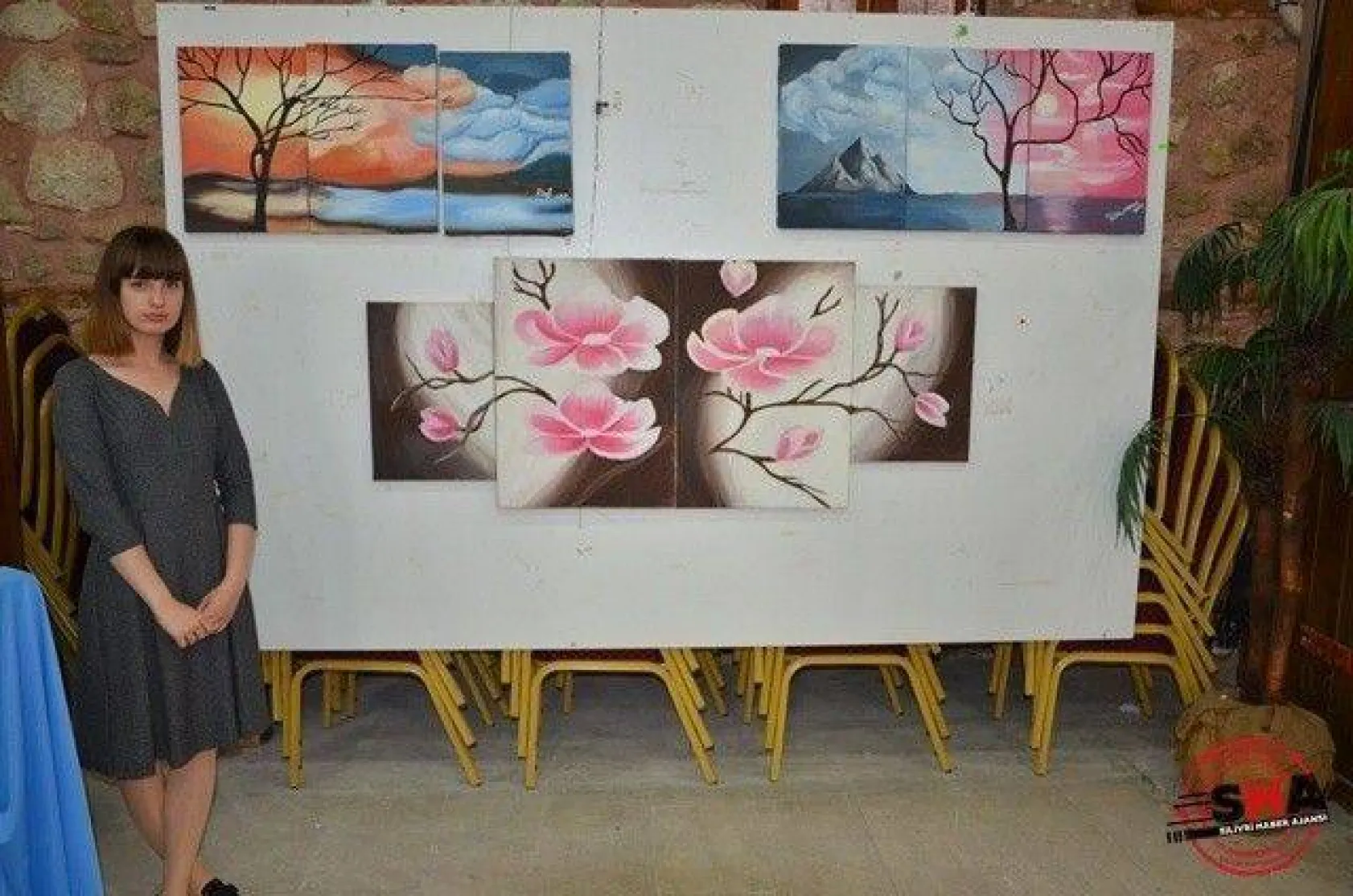 TOKİ Cumhuriyet Anadolu Lisesi resimlerini sergiledi