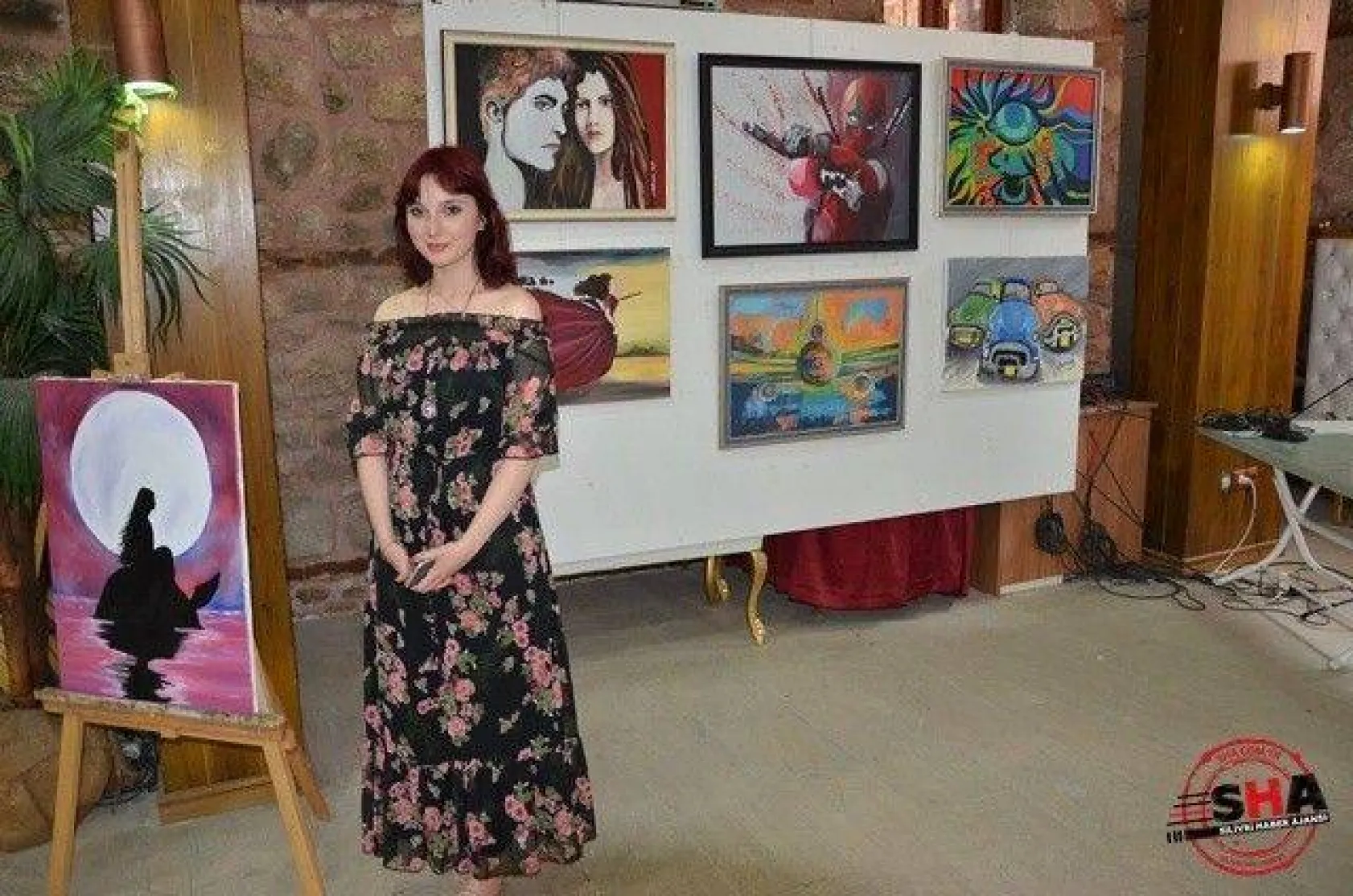 TOKİ Cumhuriyet Anadolu Lisesi resimlerini sergiledi