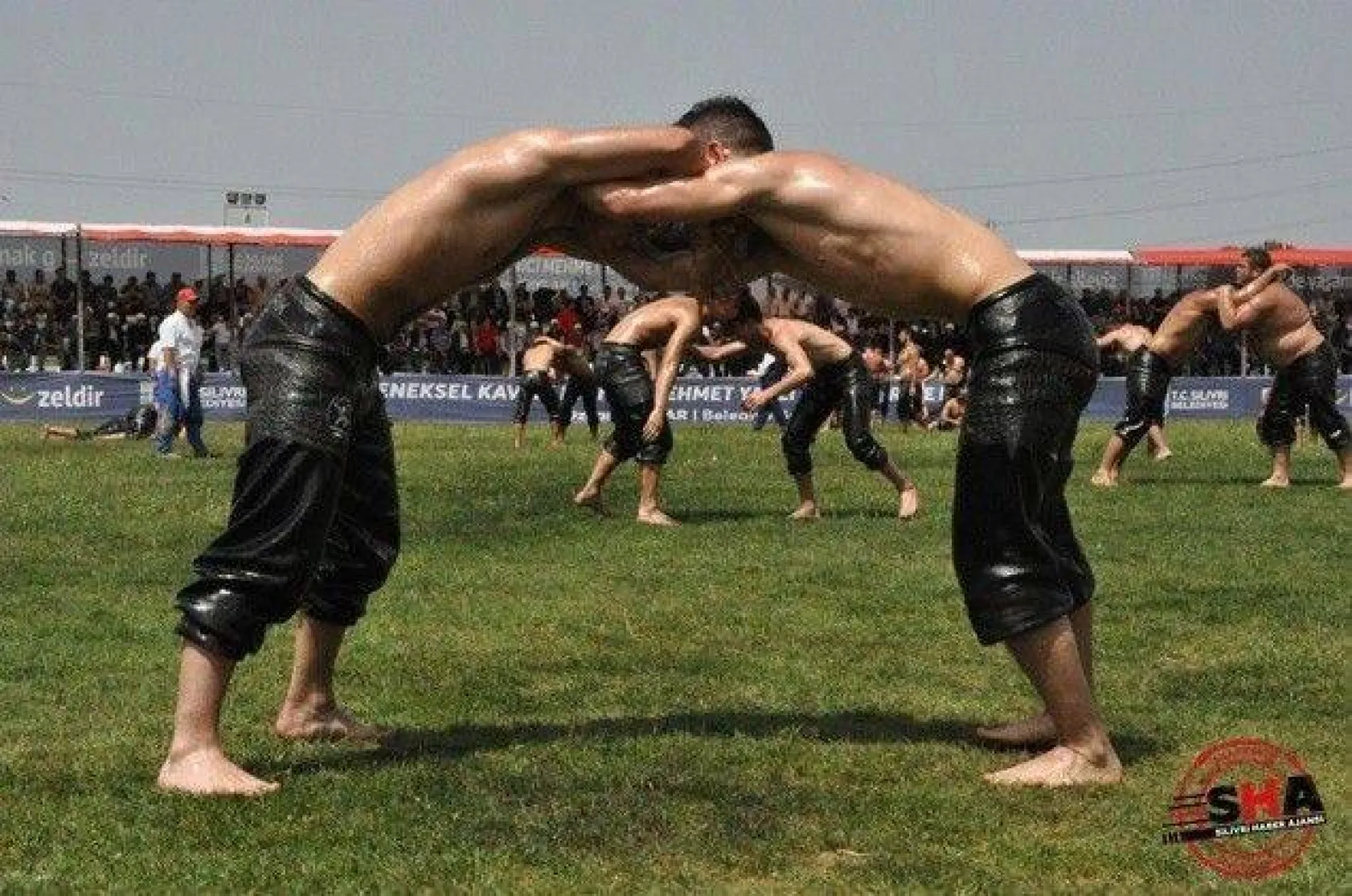 Pehlivanlar Silivri er meydanında güreşti