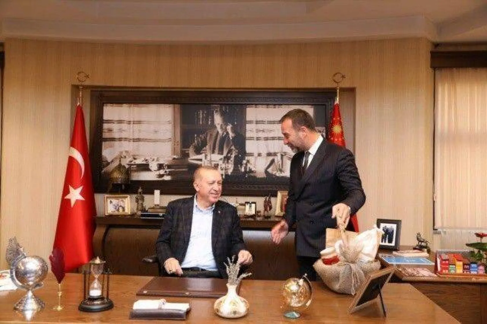 Cumhurbaşkanı Erdoğan'dan Başkan Yılmaz'a ziyaret