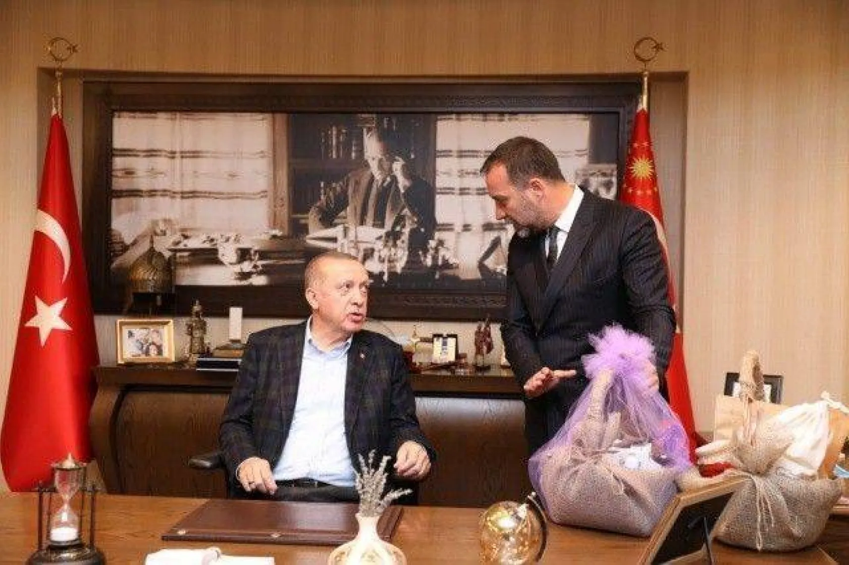 Cumhurbaşkanı Erdoğan'dan Başkan Yılmaz'a ziyaret