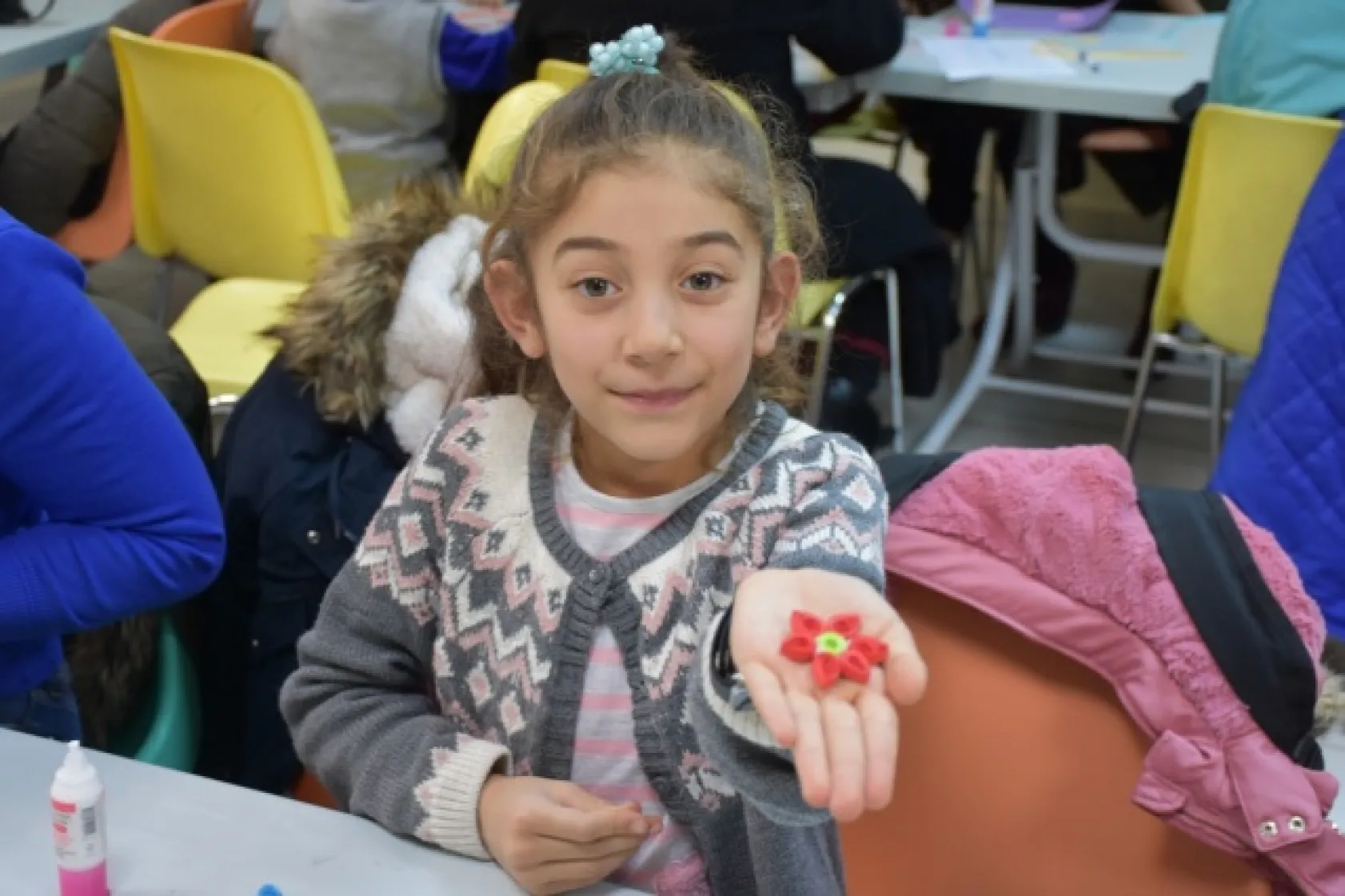 Çocuklar Anneleri ile birlikte öğreniyor