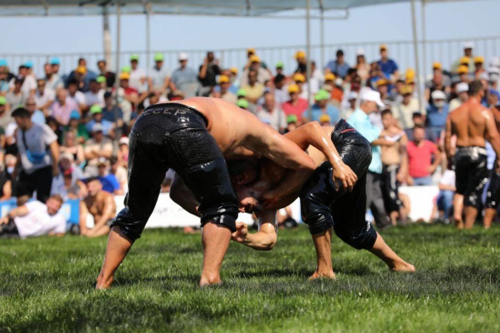 Başpehlivanlar Silivri er meydanını titretti