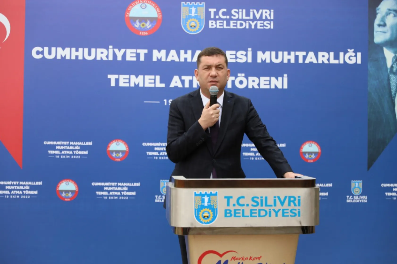 Cumhuriyet mahallesi muhtarlık binasının temeli atıldı