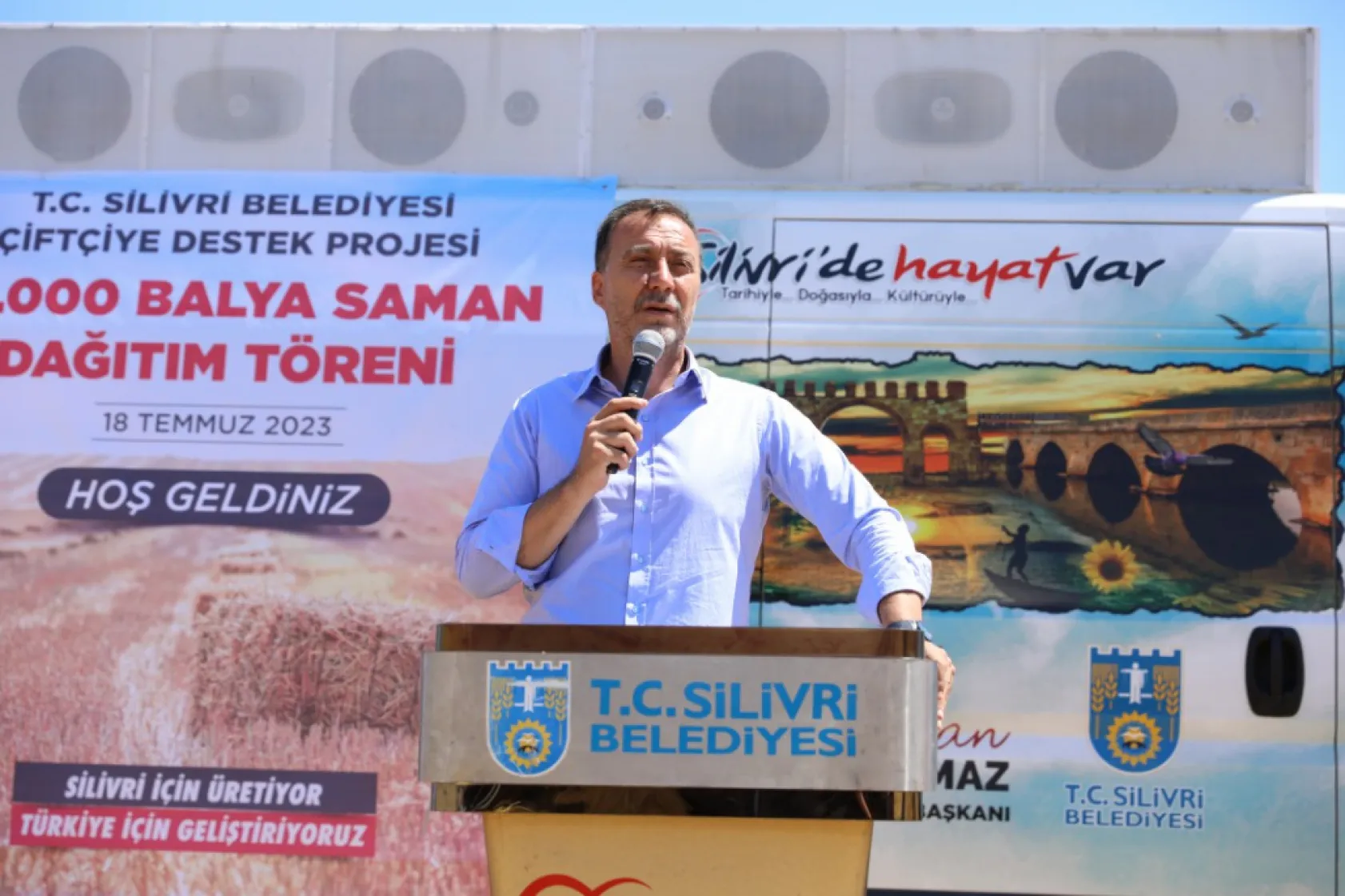 Silivri Belediyesinden üreticilere 2,5 milyon TL'lik saman desteği