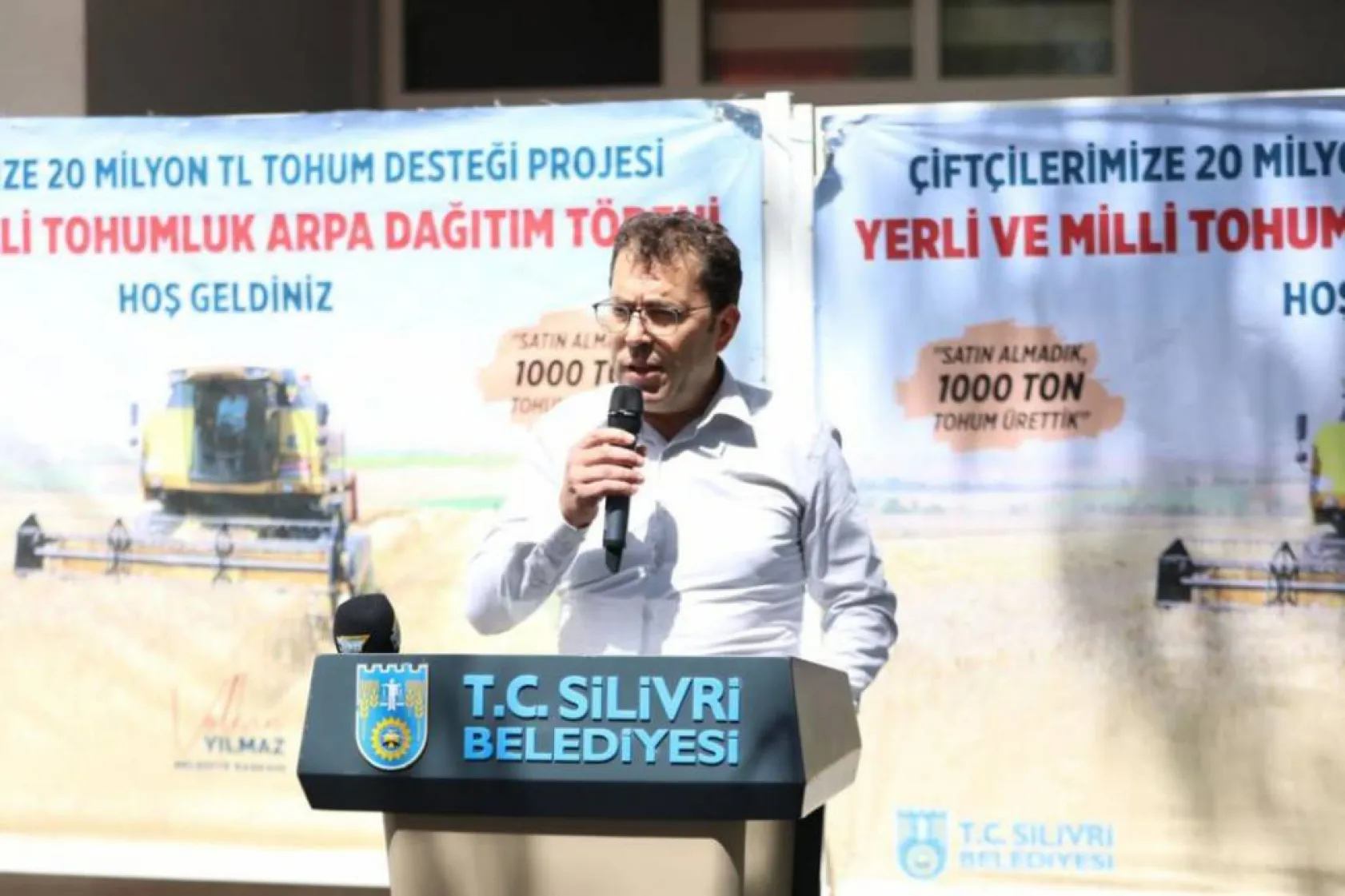 Silivrili çiftçilerin tohumluk arpa sevinci devam ediyor