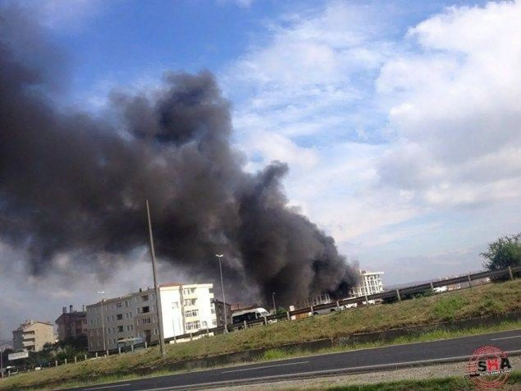 İnşaatta yangın paniği!