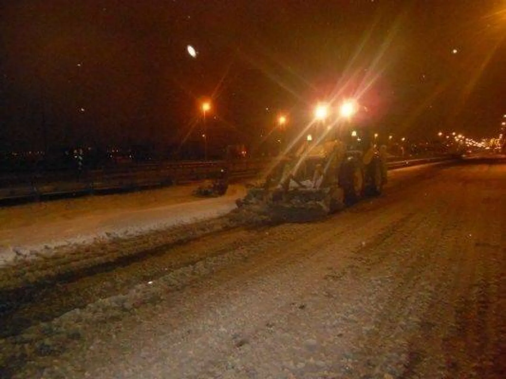 İlçede kar çalşımaları