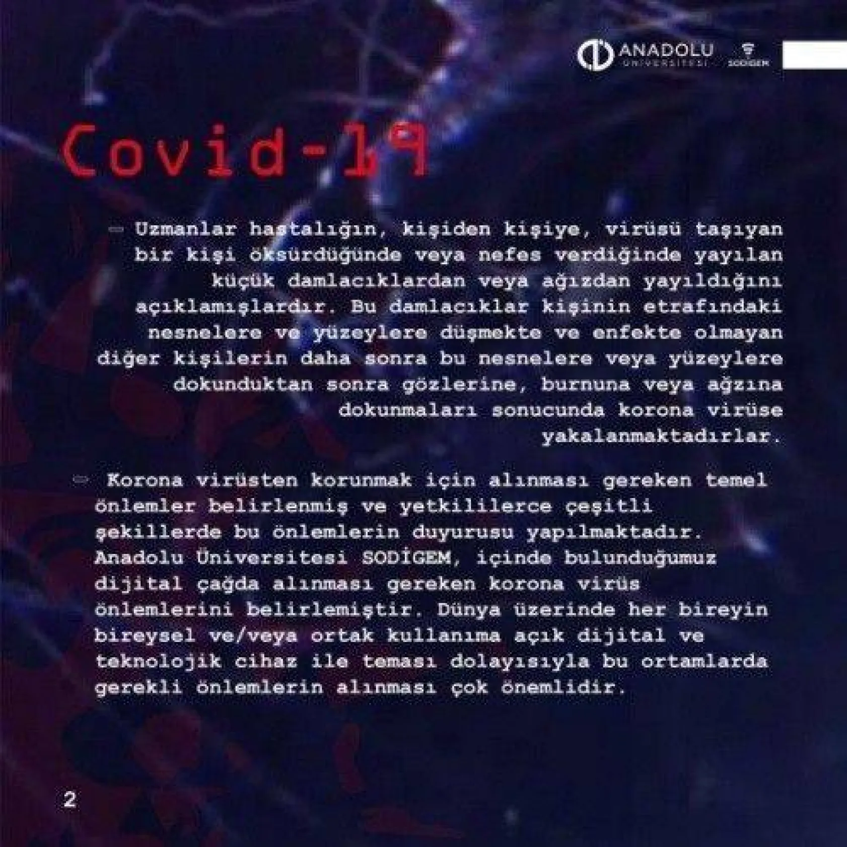 Telefonunuzda 'korona' taşımayın