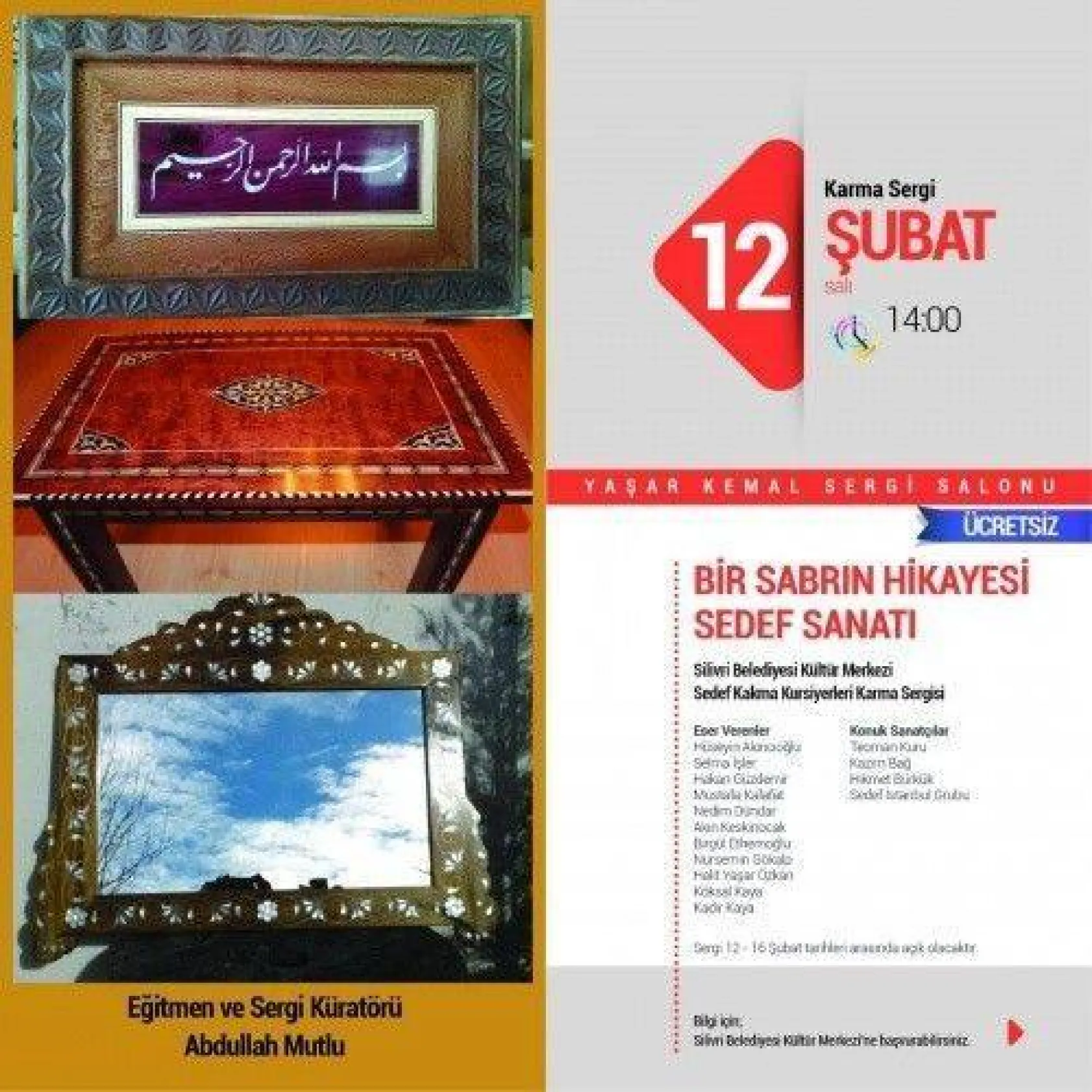 Şubat Ayı Kültür Sanat Takvimi Yayınlandı