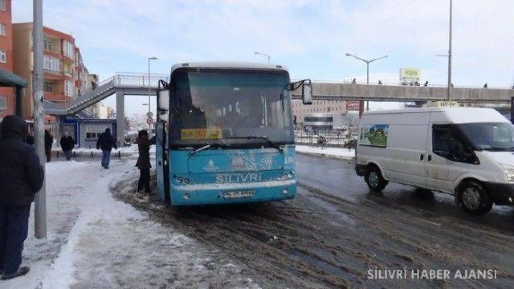 Silivri'den kar manzaraları