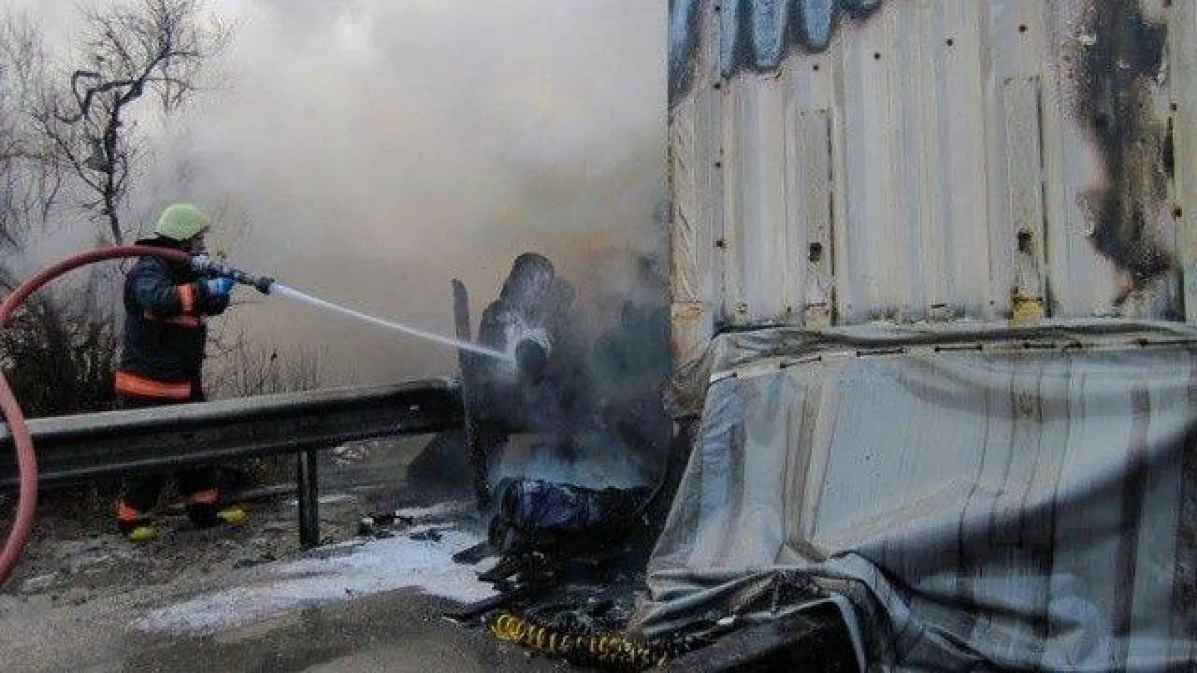 TEM'de tır yangını