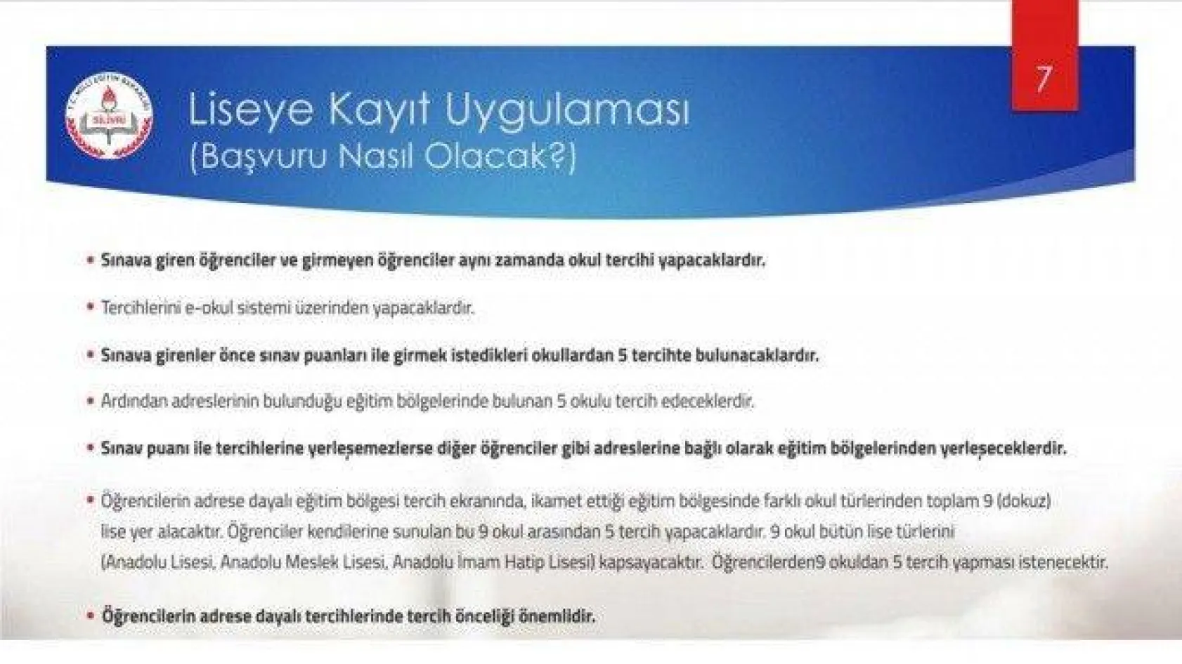 Liseye Kayıt Uygulaması tanıtım kitapçığı yayınlandı