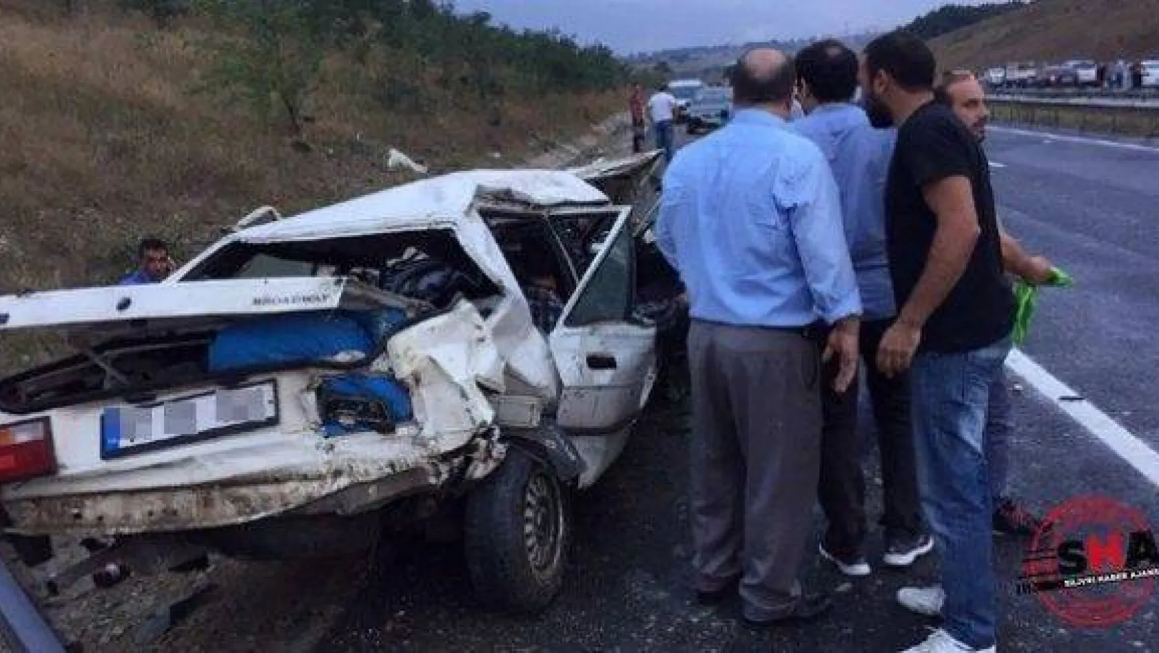 Büyükçavuşlu'da kaza 1 ölü 4 yaralı