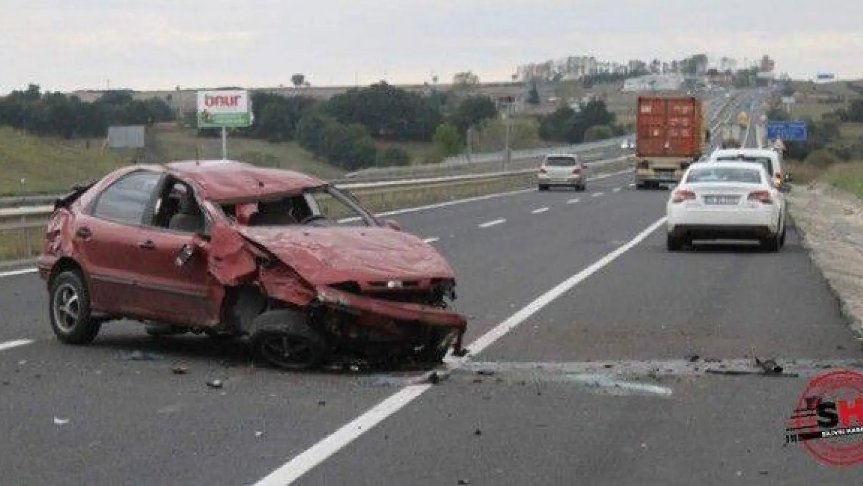 Büyükçavuşlu'da kaza 1 yaralı