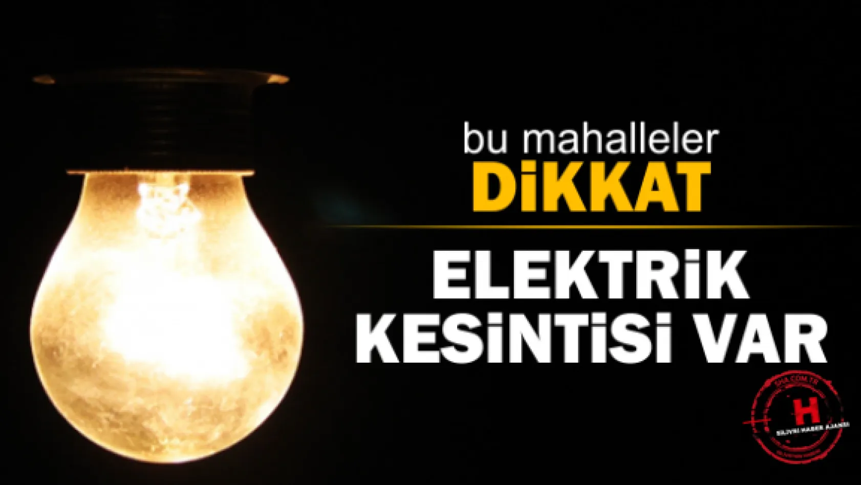 Ortaköy ve Selimpaşa'da elektrik kesintisi