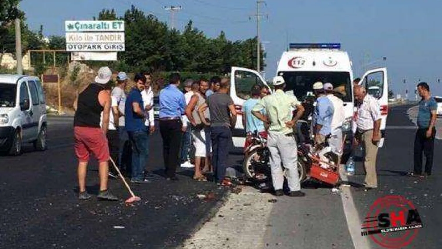 Çanta'da motosiklet kazası 2 Yaralı