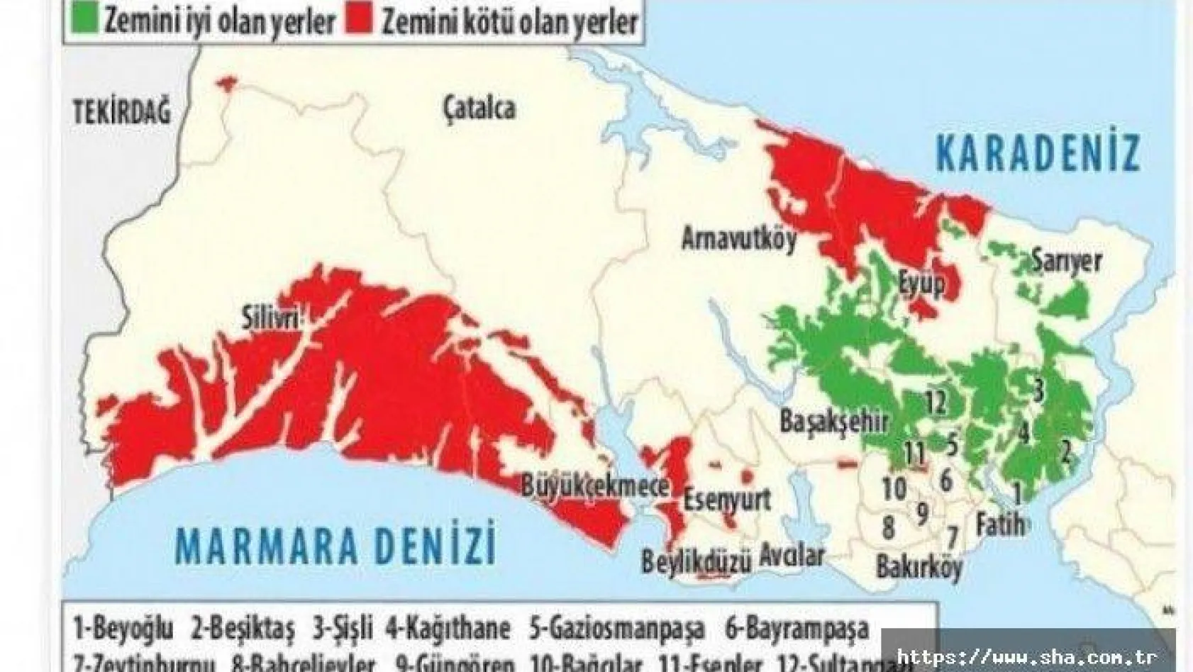 İstanbul'un deprem risk haritası yayınlandı