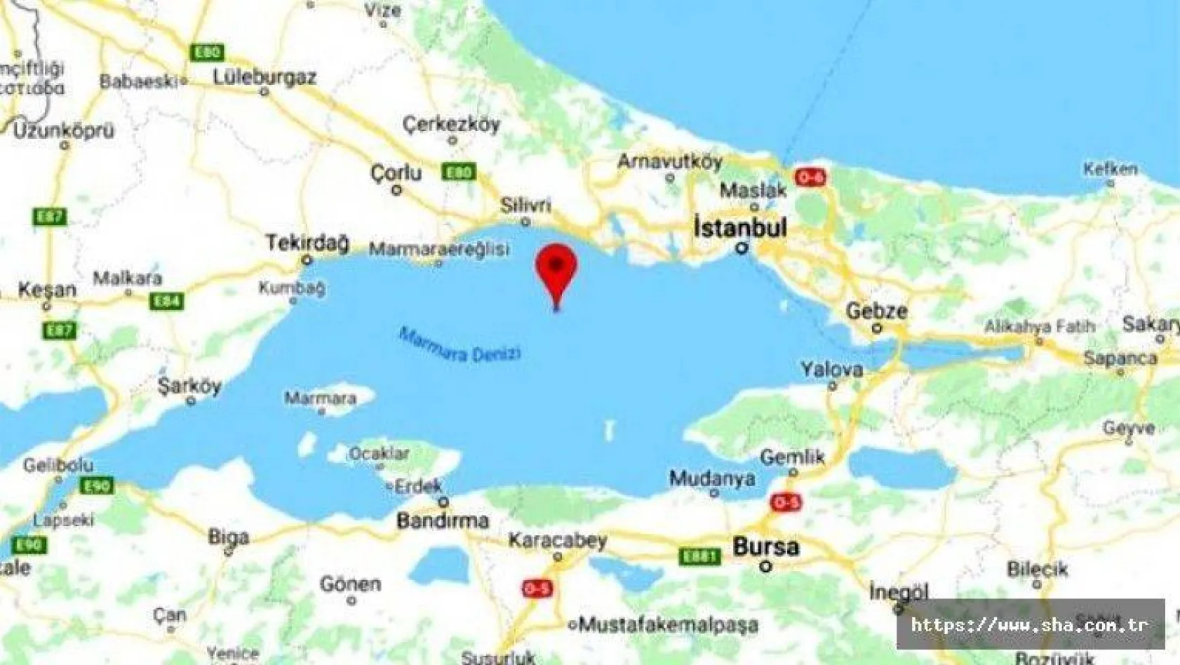 Marmara Denizi'nde 3 büyüklüğünde deprem meydana geldi