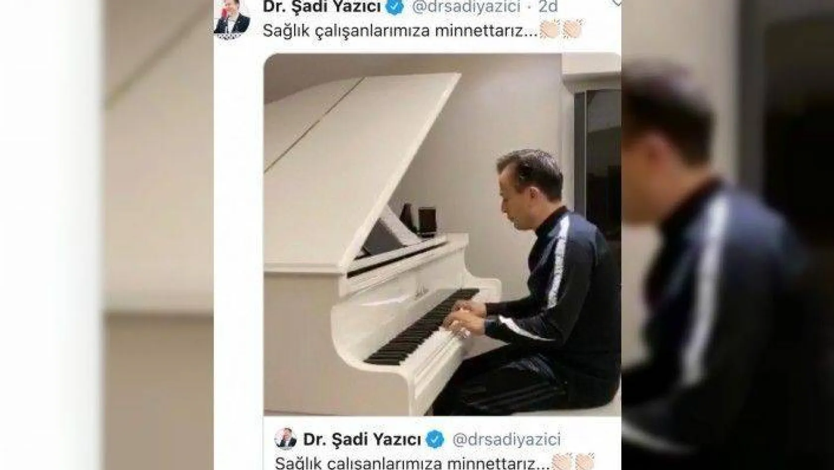 Başkan Dr. Şadi Yazıcı'dan sağlık çalışanlarına sosyal medyadan mini piyona konseri ile destek