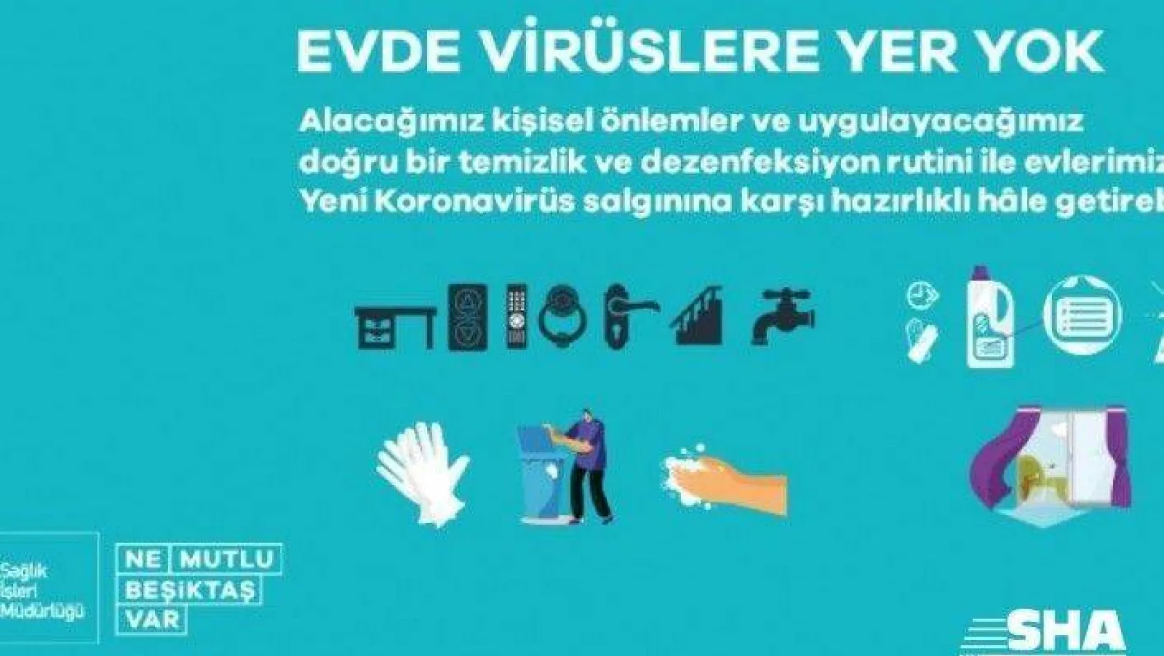 Beşiktaş Belediyesi bireysel dezenfekte rehberi yayınladı