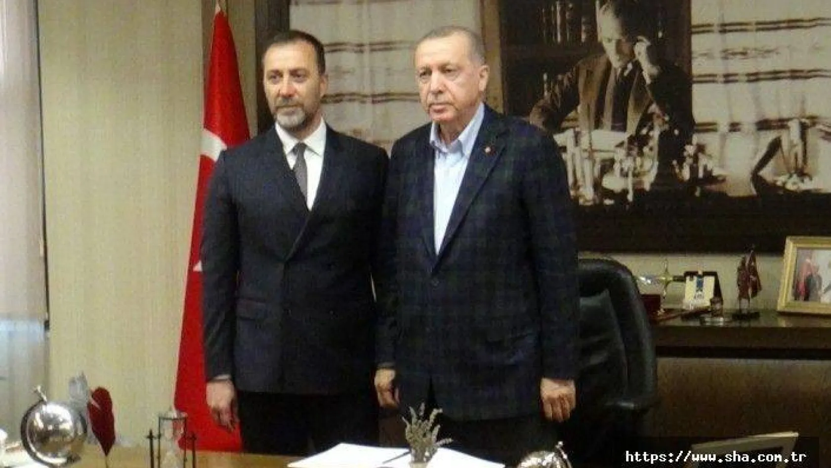 Cumhurbaşkanı Erdoğan, Başkan Yılmaz'ı ziyaret etti