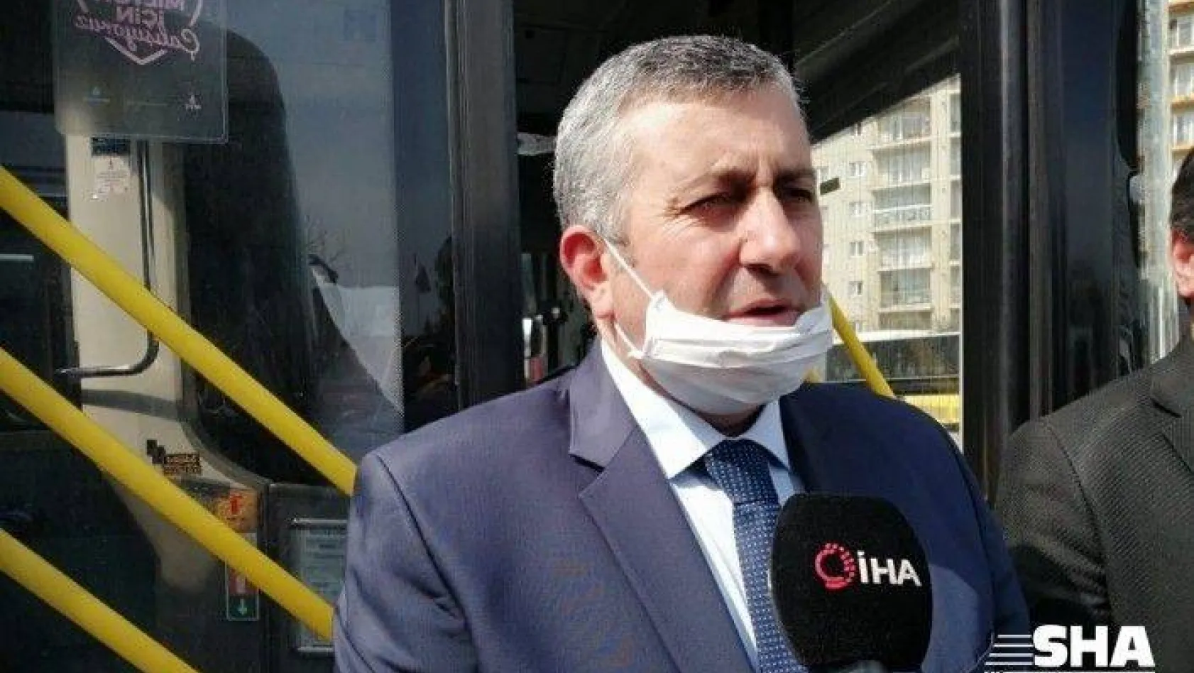 (Özel) İstanbul'da Özel Halk Otobüslerinde korona virüs önlemi
