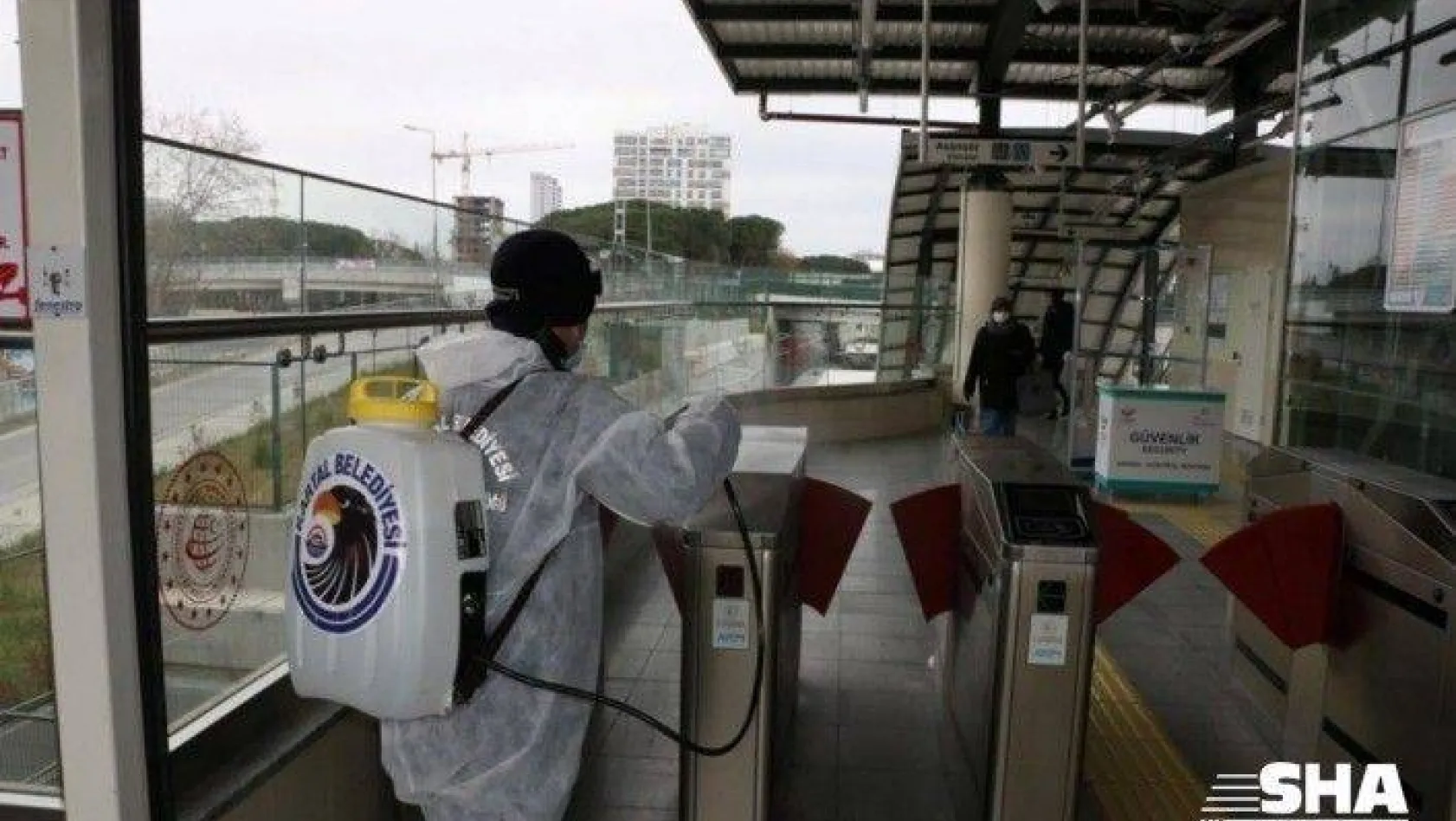 Marmaray İstasyonları dezenfekte edildi