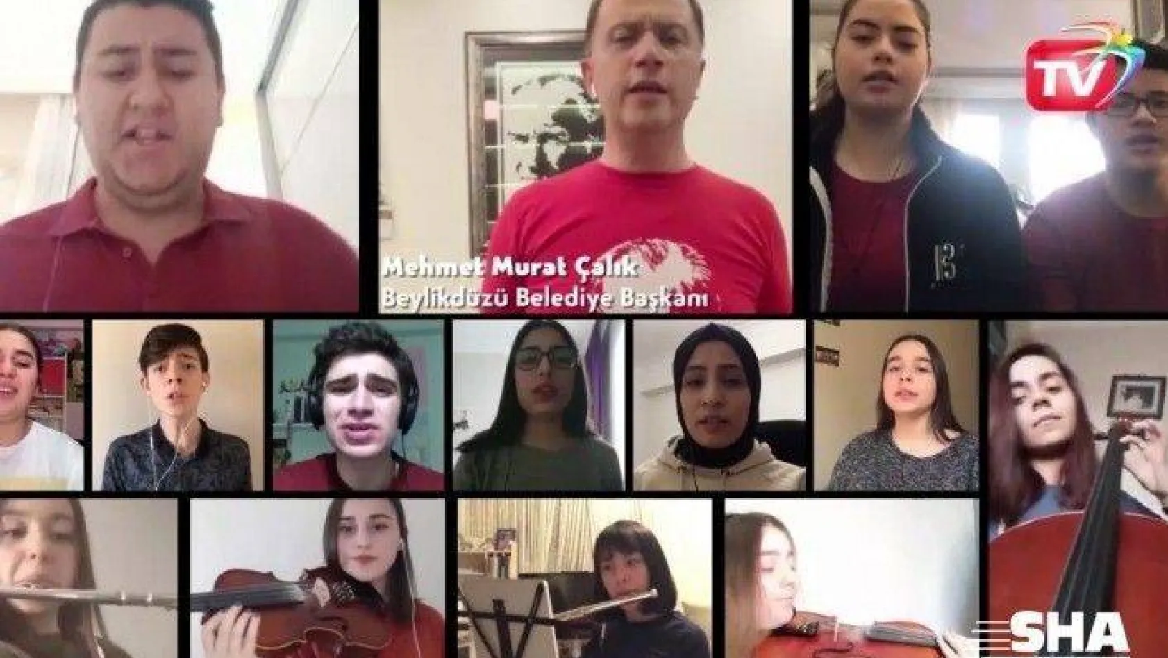 Başkan Çalık ve gençler online konserde Gençlik Marşı'nı seslendirdi