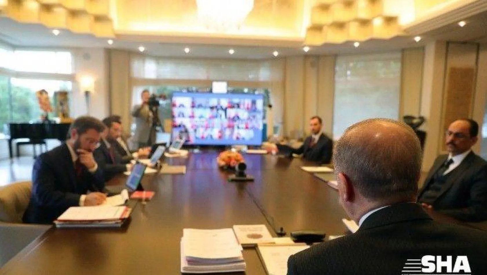 Cumhurbaşkanlığı kabinesi video konferansla toplandı