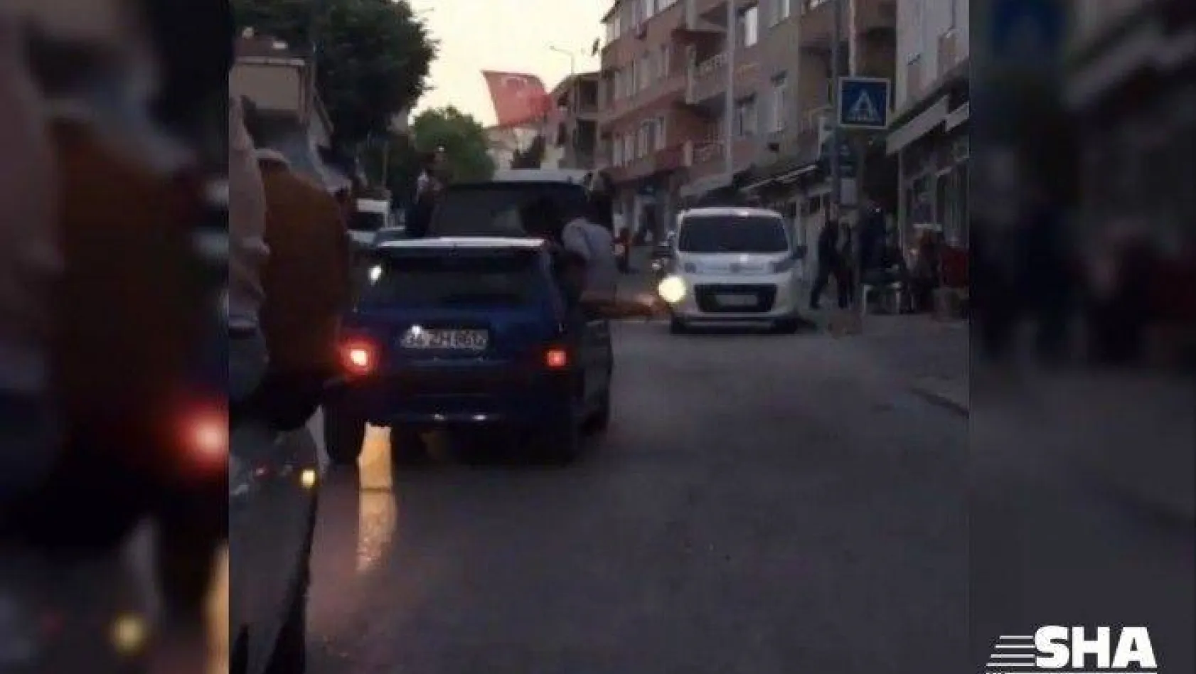 (Özel) İstanbul'da asker uğurlama eğlencelerinde dehşete düşüren görüntüler kamerada