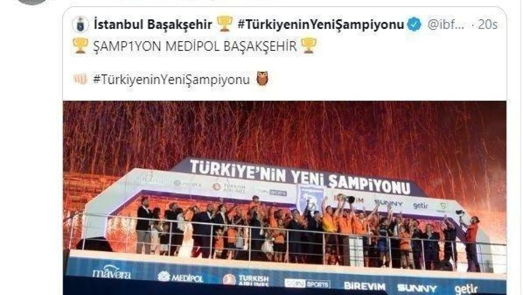 Cengiz Ünder'den Medipol Başakşehir'e tebrik