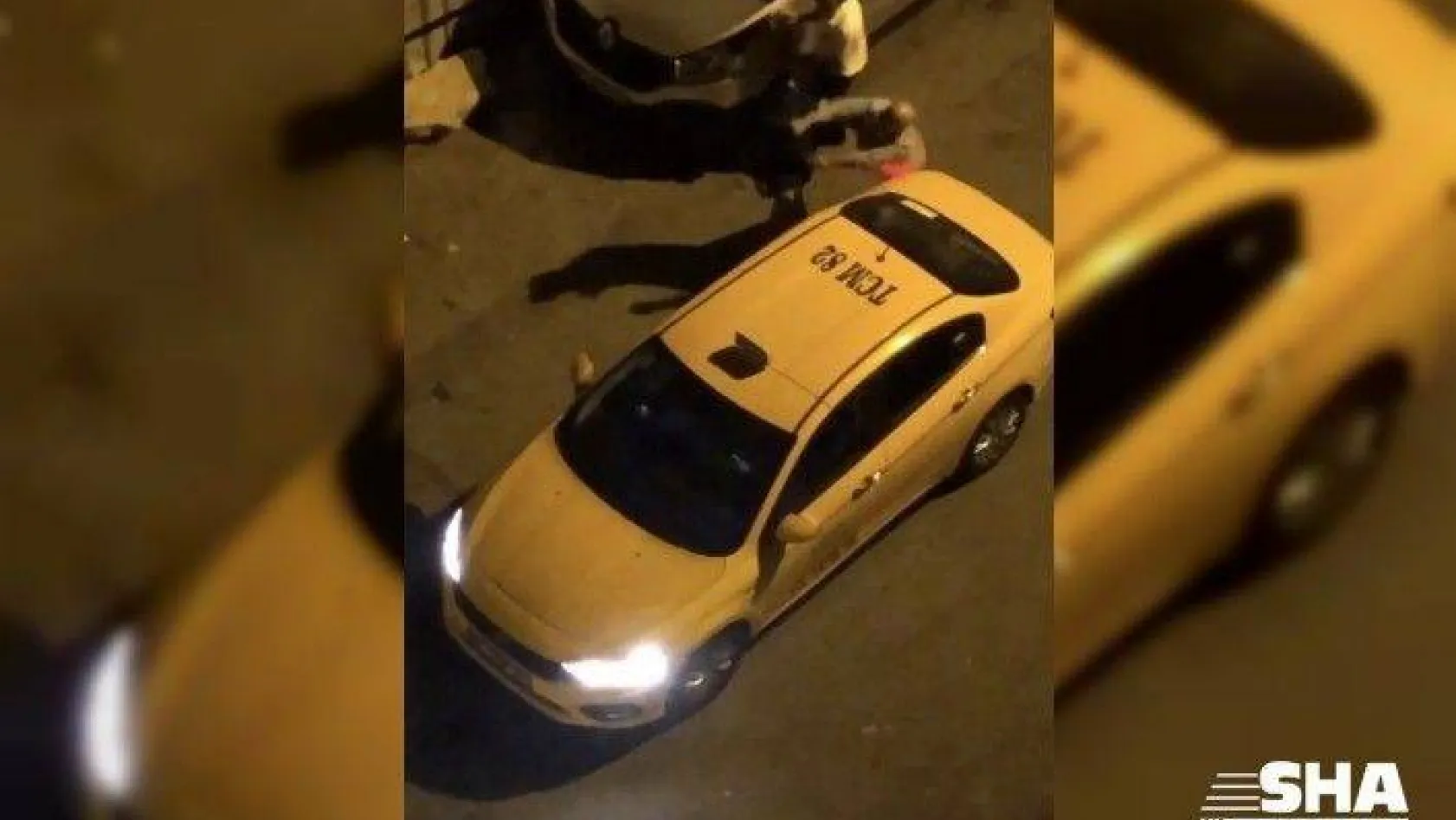 (Özel) İstanbul'da taksici terörü kamerada
