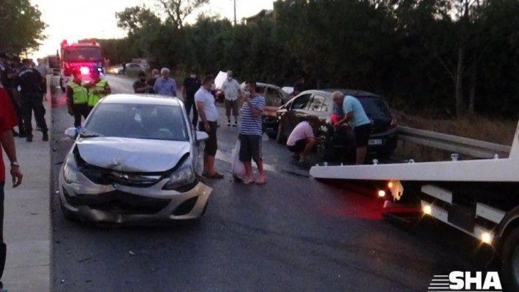 Silivri'de zincirleme trafik kazası: 18 yaralı