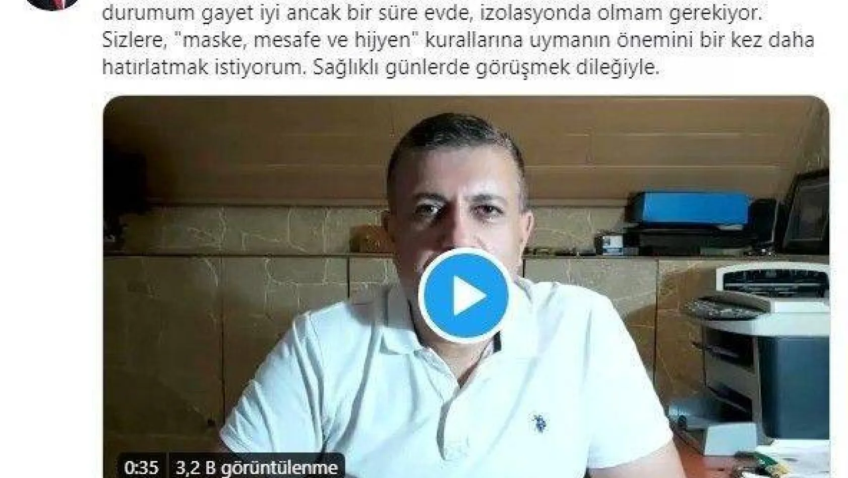 Esenyurt Belediye Başkanı Kemal Deniz Bozkurt'un korona virüs testi pozitif çıktı