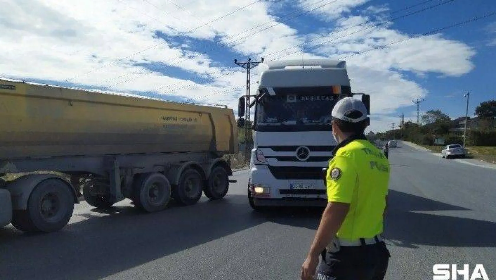 İstanbul'da hafriyat kamyonları denetlendi