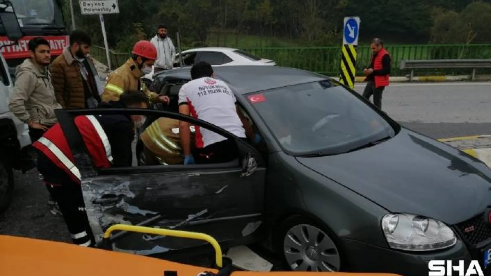 Beykoz'da trafik kazası 1 yaralı