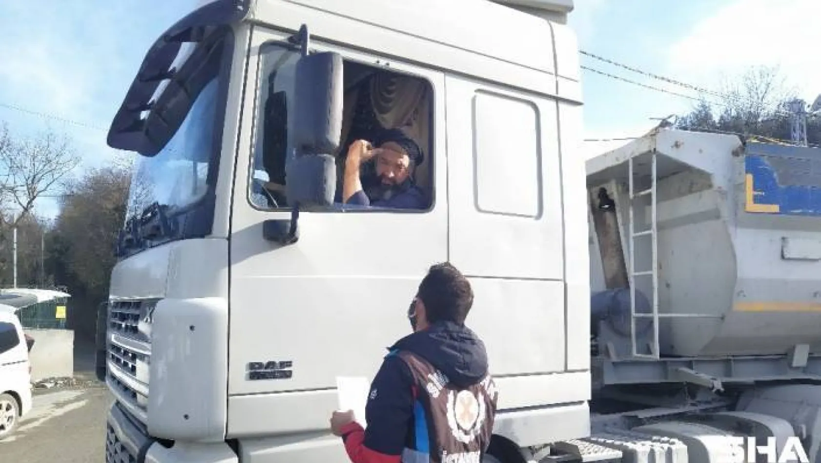 İstanbul'da hafriyat kamyonu denetimi