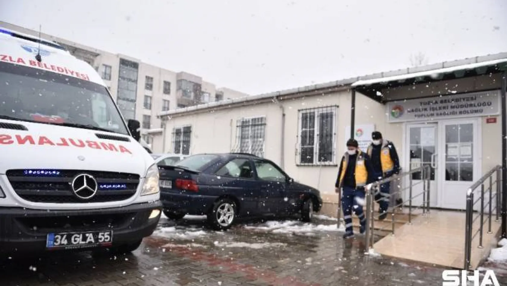 Kar yağışına rağmen ambulans hizmeti devam etti