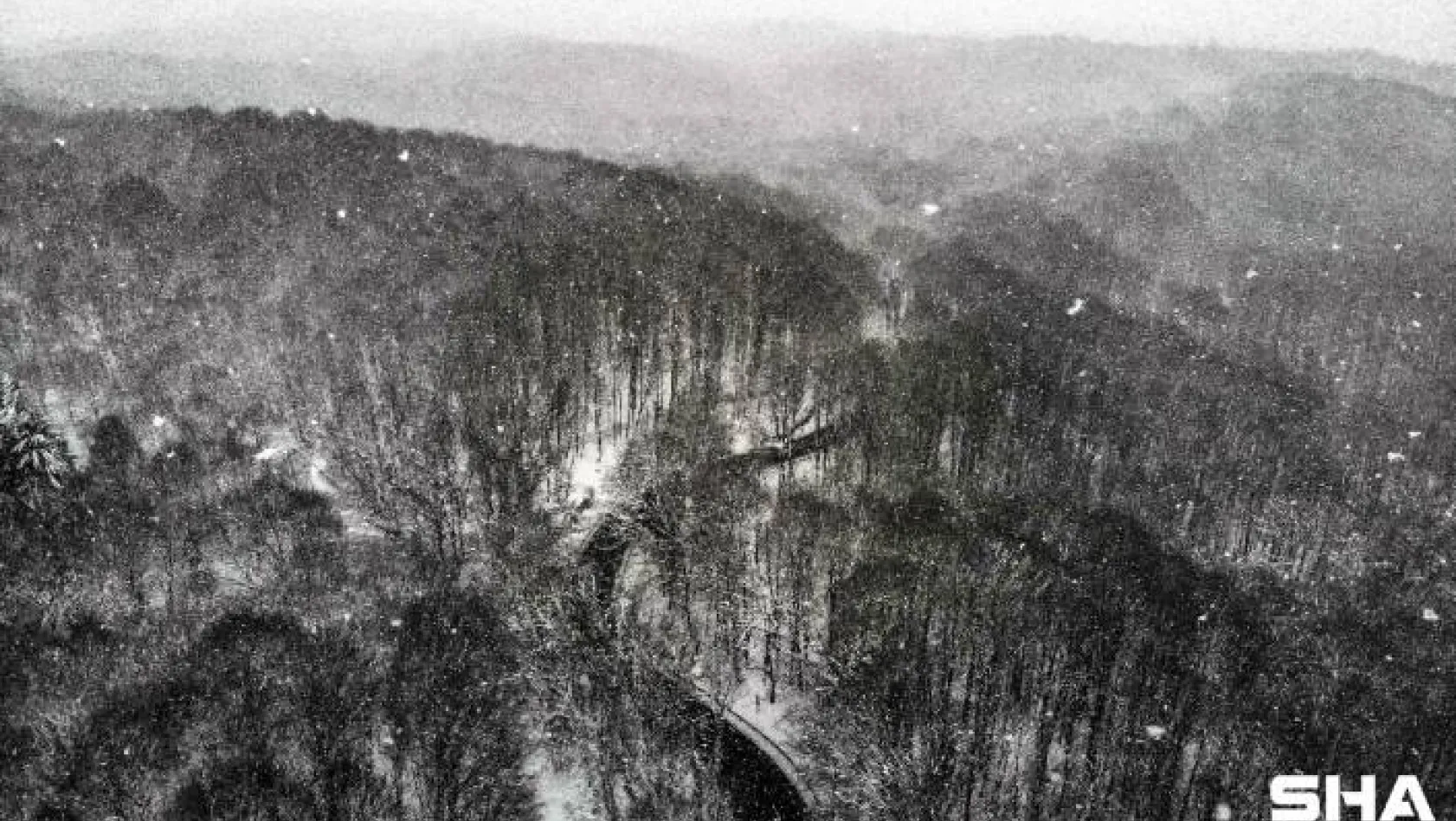(ÖZEL) Karlar altındaki Belgrad Ormanı'nda masalsı görüntüler