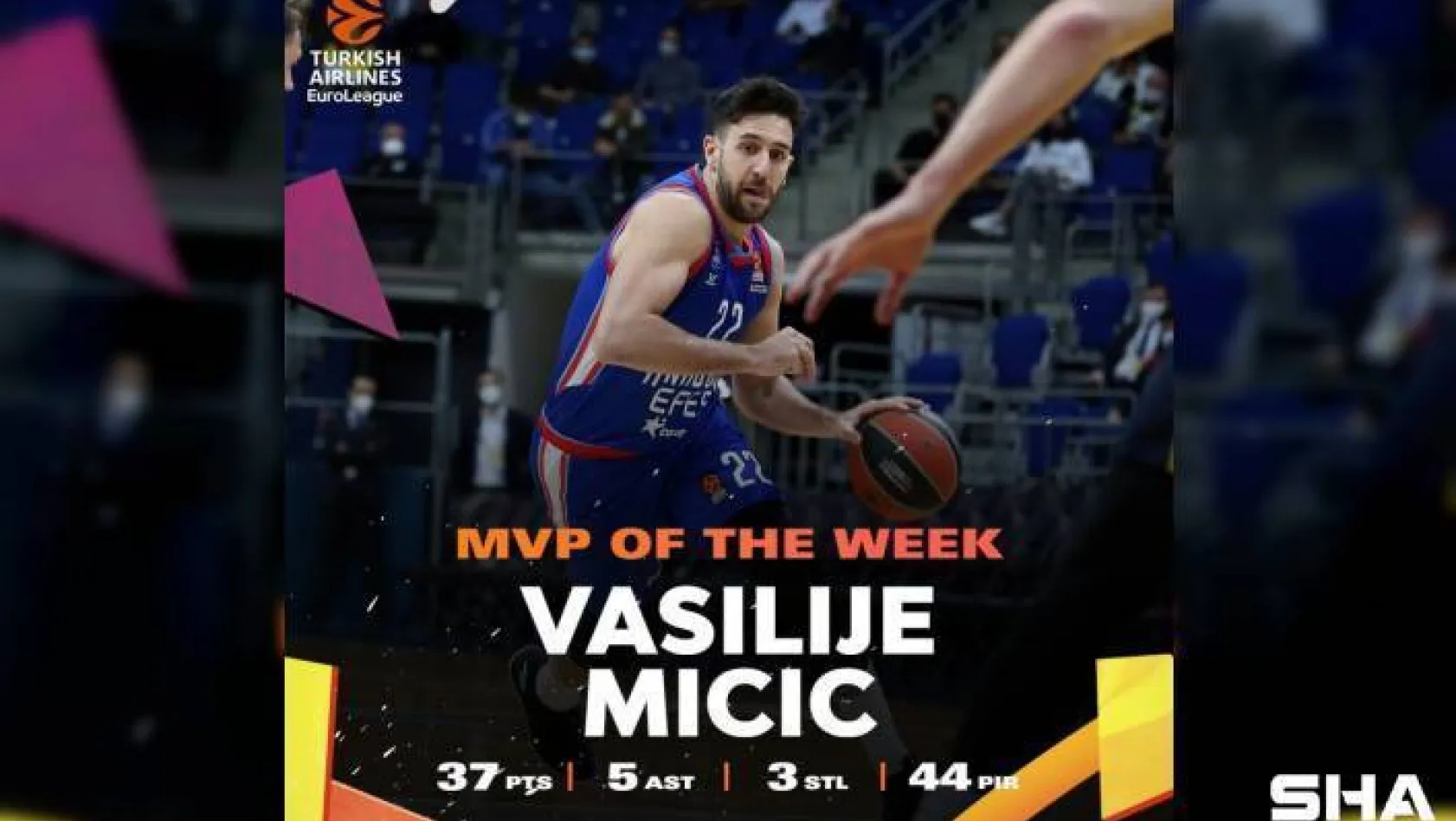 THY Euroleague'de haftanın MVP'si Vasilije Micic oldu