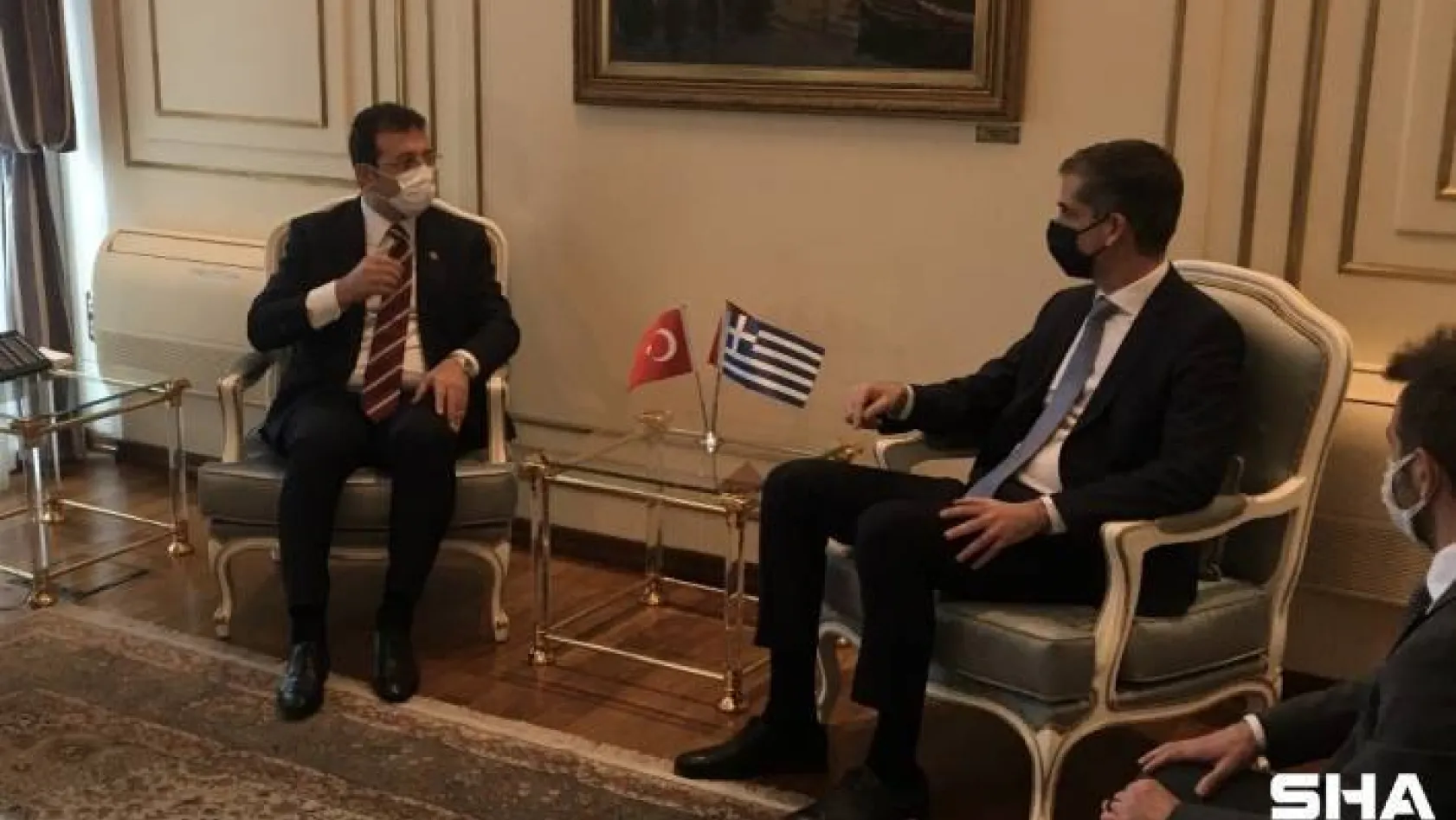 İmamoğlu, Atina Belediye Başkanı Bakoyannis'i İstanbul'da misafir etti