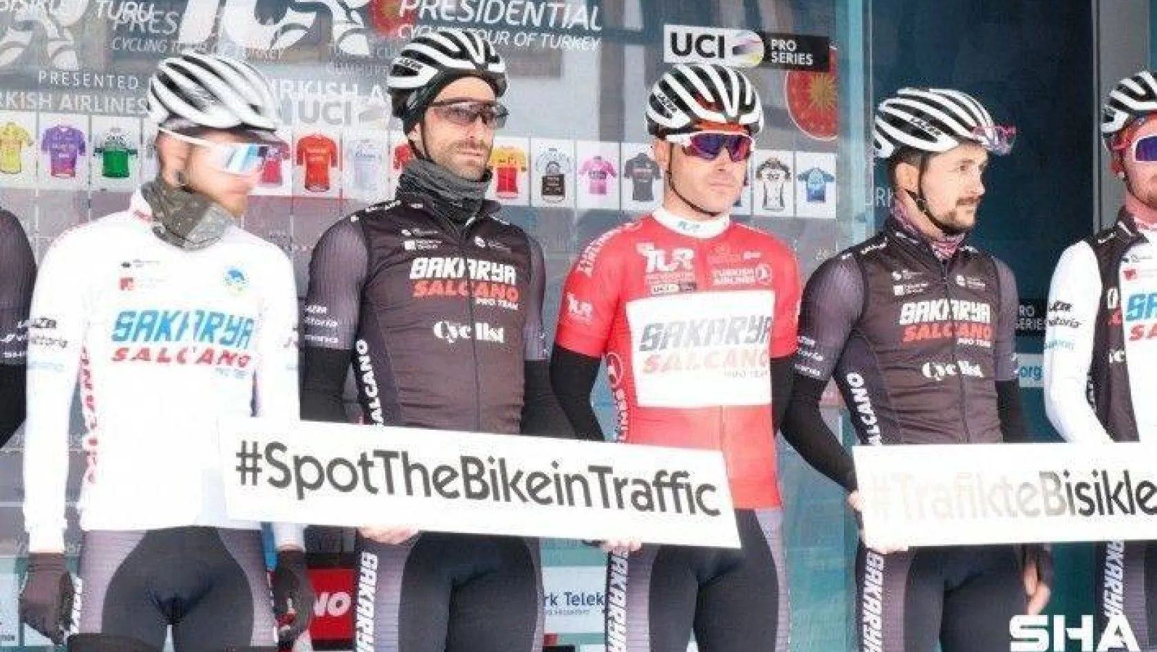 56. Cumhurbaşkanlığı Bisiklet Turu'nda sembol slogan podyuma taşındı