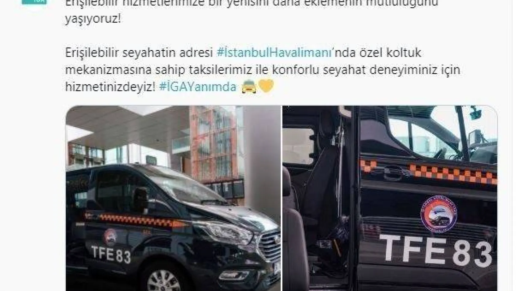 İstanbul Havalimanı'nda engelli yolculara özel taksi uygulaması