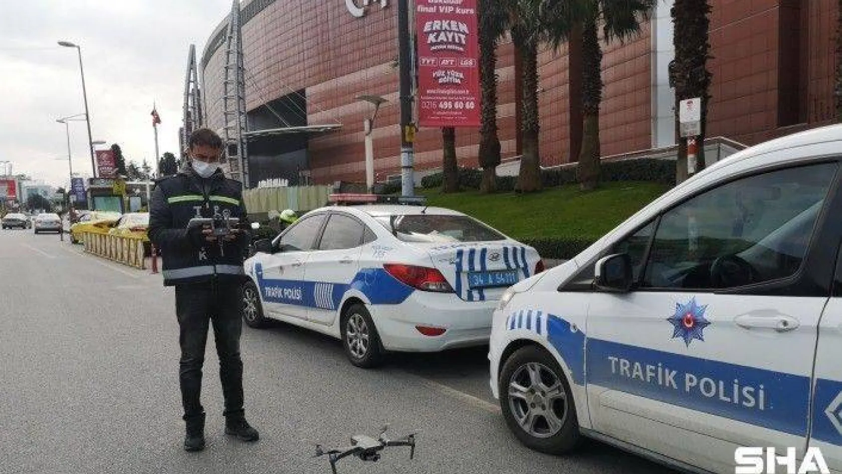 İstanbul'da drone destekli trafik denetimi