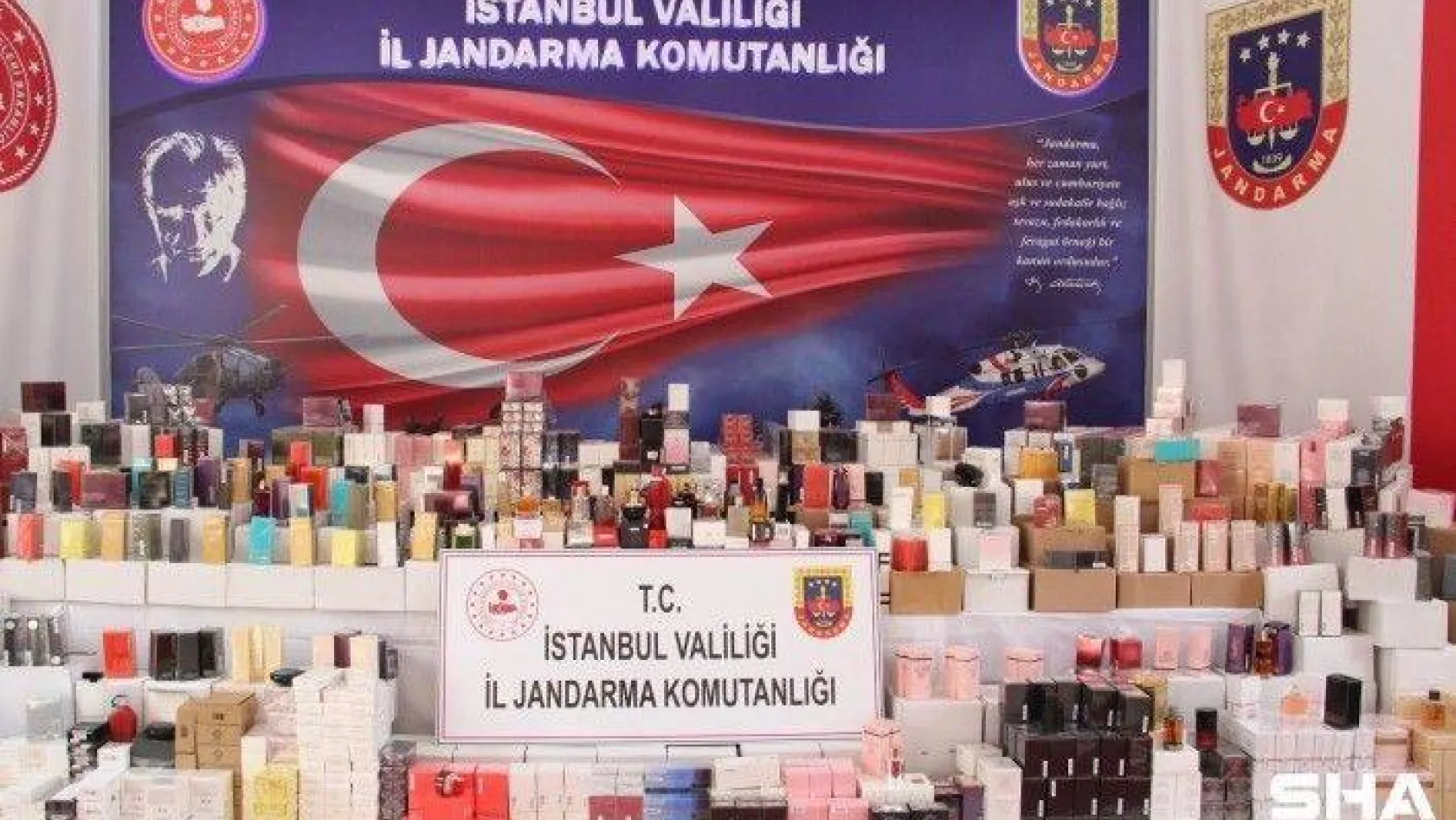 Jandarmadan sahte parfüm operasyonu:20 bin şişe sahte parfüm ele geçirildi