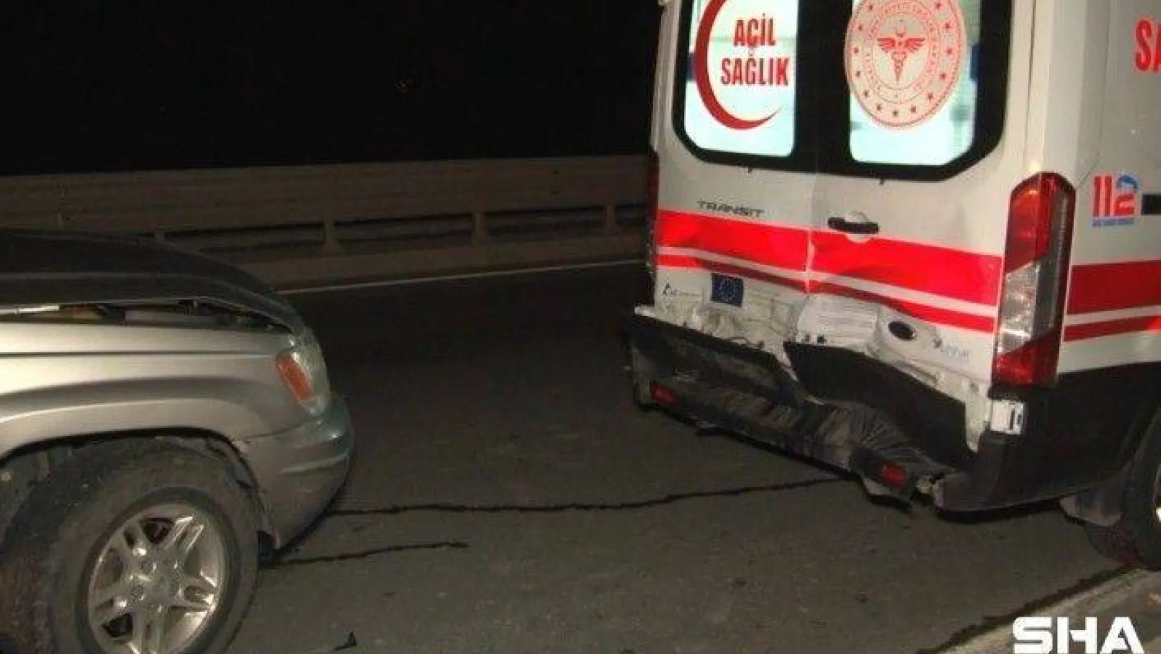 Kaza yapan araca müdahale için giden ambulans kaza yaptı