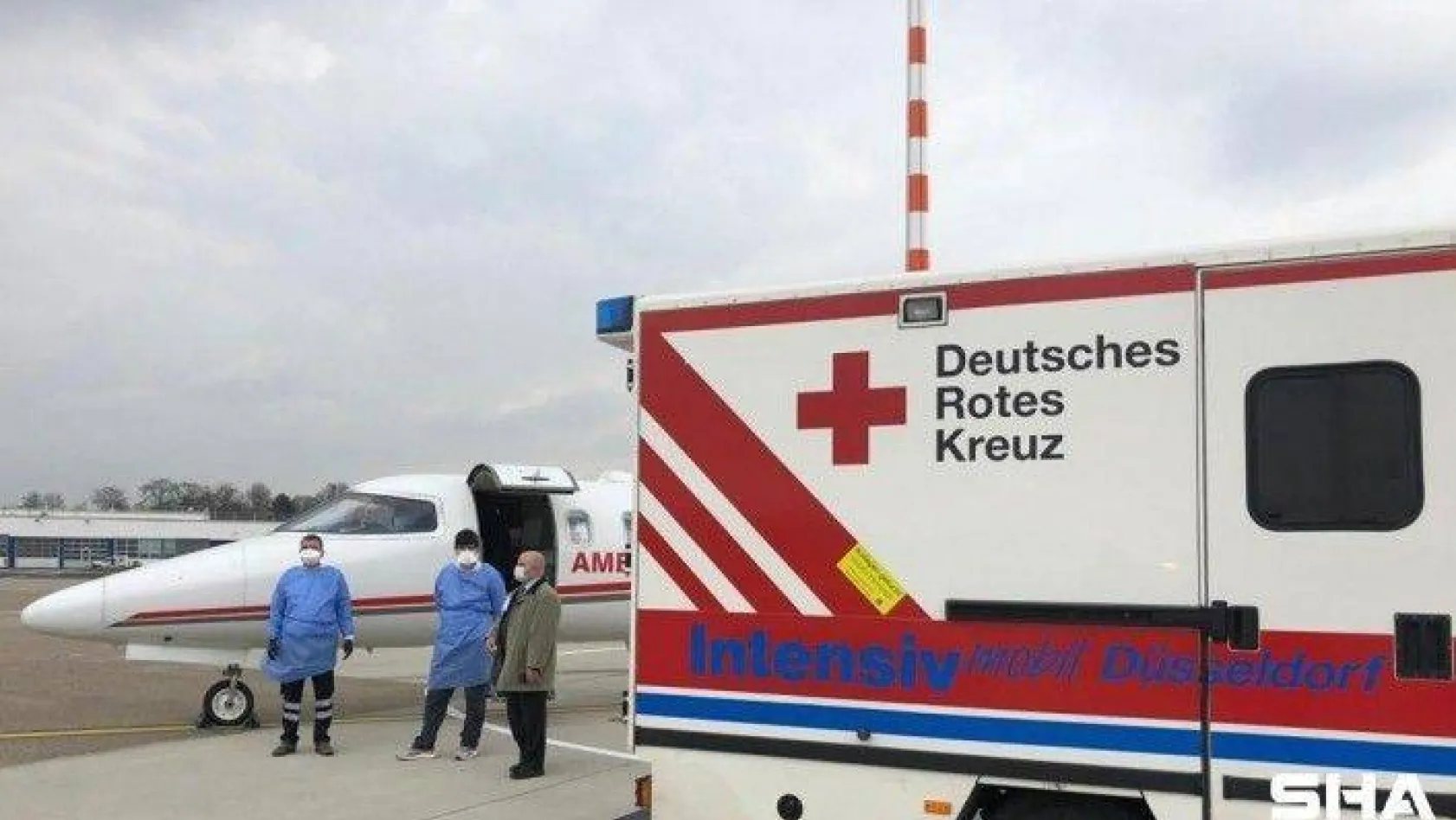(Özel) Almanya'da koronaya yakalanan vatandaş ambulans uçakla İstanbul'a getirildi