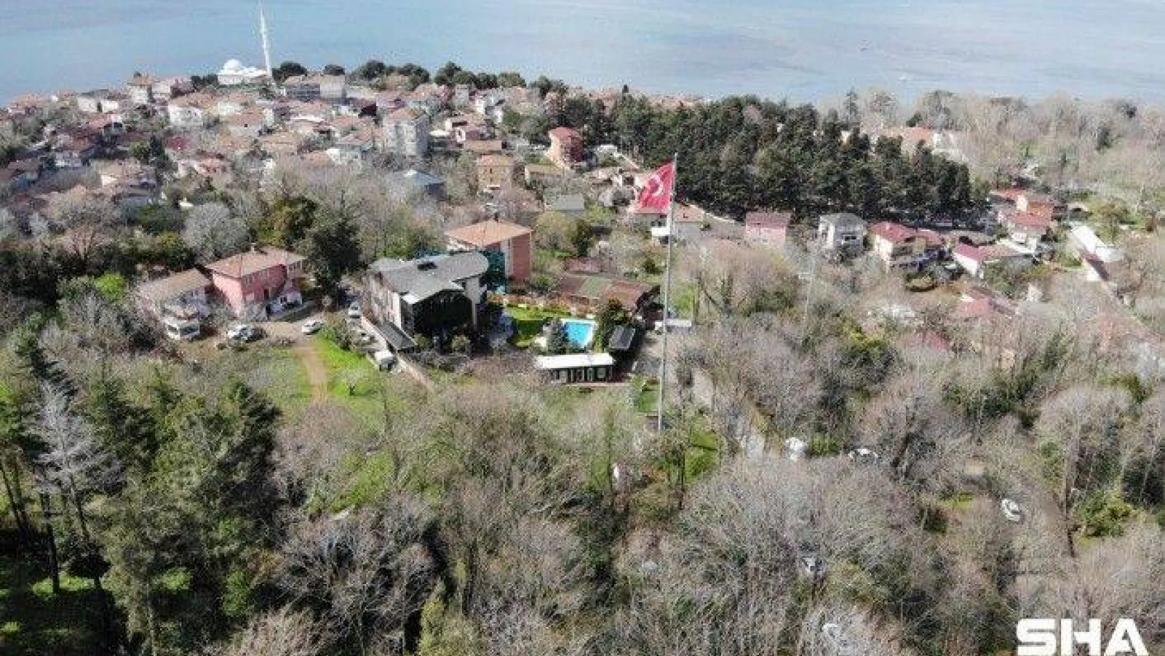 Sedat Peker'in Beykoz'daki villası havadan görüntülendi